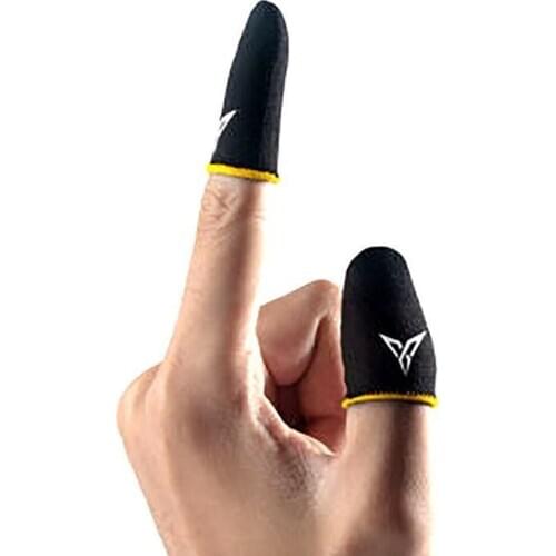 1 Pair Breathable Beehive Sweat-proof Professional Touch Screen Thumbs Finger Sleeve for Pubg Mobile Phone Game Gaming Gloves