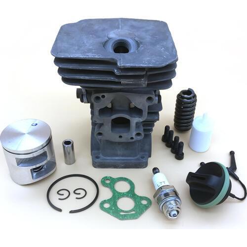 HUNDURE 41mm Cylinder Piston Spark Plug Kit For Husqvarna 435 435e 440e 440 II Chainsaw Gas Fuel Cap Replacement Parts