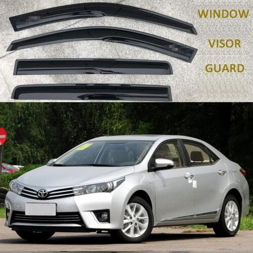 Car Door Window Wind Visor Moulding Awnings Shield Rain Sun Wind Guard Vent Shade For Toyota Corolla 2014 2015 2016 2017 2018