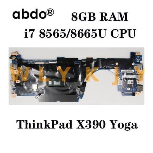 For Lenovo ThinkPad X390 Yoga laptop motherboard 18729-1 448.0G105.0011 with i7 8565/8665U CPU 8GB-RAM tested 100% working