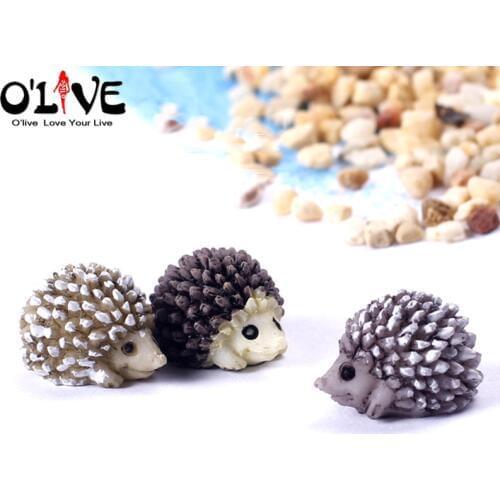Mossfairy Miniature Ornament Hedgehog Mushroom Set Decor Fairy Garden hot mini Hedgehog Mushroom Set decorations for home D5