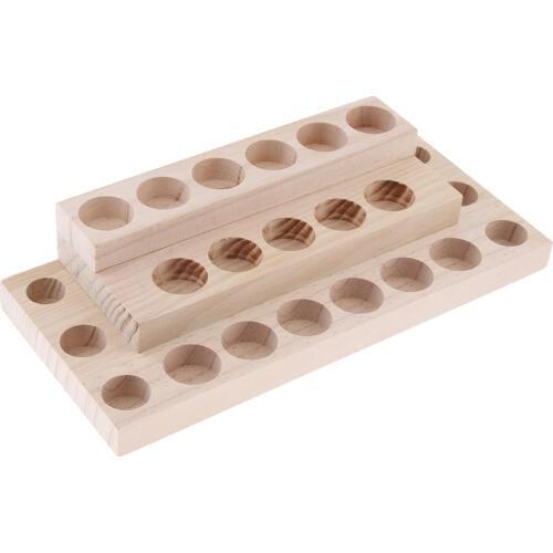 Natural Handmade Wood Essential Oils Perfume Display Storage Organizer Holder Stand 3 Layers for 23 Pieces Bottles