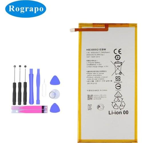 Original 4800mAh HB3080G1EBW HB3080G1EBC S8 Battery For Huawei Honor S8-701u S8-701W Mediapad M1 8.0 Mobile Phone Batteries