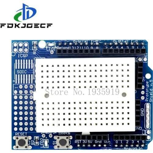 10pcs/lot UNO Proto Shield prototype expansion board with SYB-170 mini bread board based For ARDUINO for UNO ProtoShield