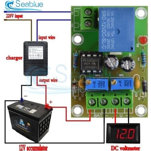 XH-M601 12V Battery Charging Control Board Intelligent Charger Power Control Board Automatic Charge Power Control Switch Module
