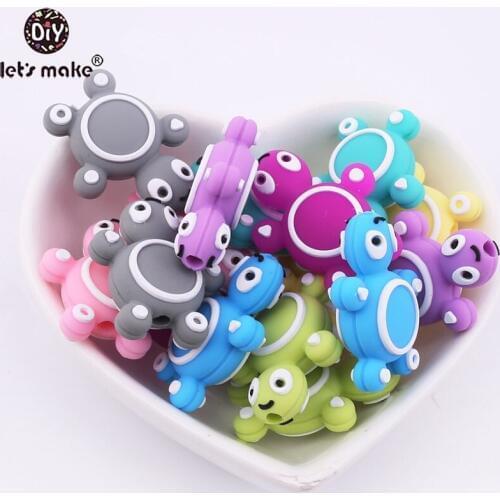 Lets Make Silicone Tortoise Can Chew DIY Jewelry Accessories Beads Baby Teether Dummy Chains Made Teething Nursing Necklace