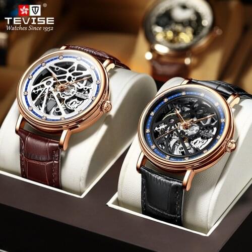 TEVISE Fashion Design Mechanical Watch Men Top Brand Luxury Male Watches Sport Waterproof Automatic Skeleton Wristwatch New 2021