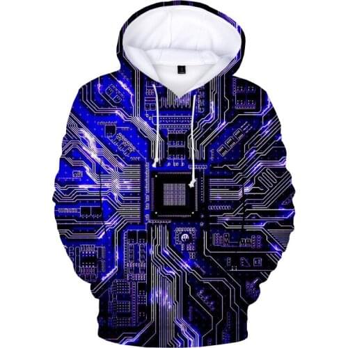 New Electronic Chip 3D Printed Mens Hoodies Unisex Hooded Sweatshirts Funny Tracksuit Men Women Hip Hop Fashion Casual Hoodie