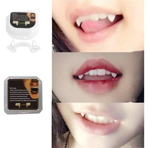 Diy Vampire Teeth Zombie Fangs Retractable Dentures Props Halloween Costume Props Party Holiday Decorations Horror Adult / Kids
