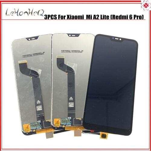 3 Piece/Lot AAA Quality LCD For Xiaomi A2 Lite Lcd Touch Panel Screen Digitizer Assembly For Redmi 6 Pro Display