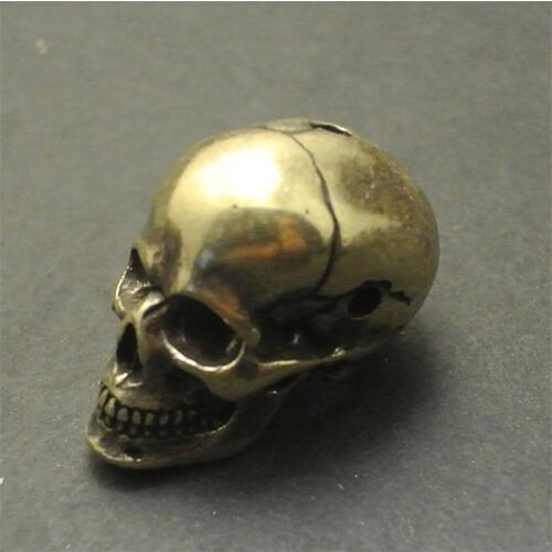 1PC Brass Copper Skull Knife Bead Lanyard Pendant EDC Tool Paracord Umbrella Rope DIY Accessories Necklace Bracelet Pendant