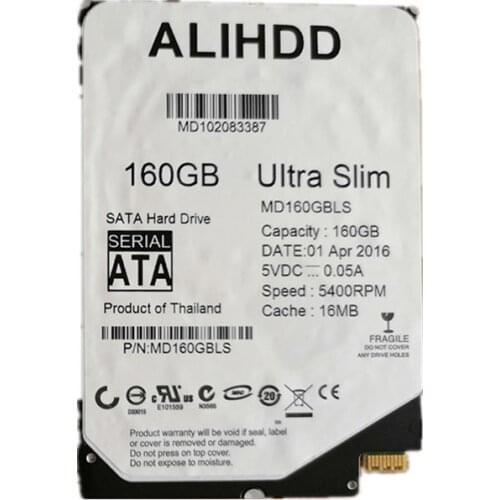 160gb 2.5inch UltraSlim 5MM 16MB 5400RPM SFF-8784 SATA Express Warranty 1-year