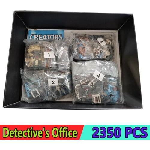 2350Pcs City Streetview Building Blocks Kits Detectives Office Compatible 10246 Bricks Creator Puzzle Toys Kids Girl Gifts