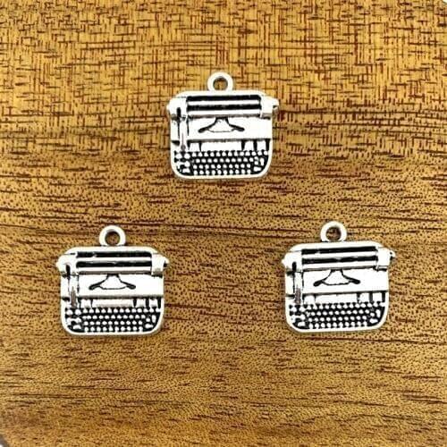 6pcs charm vintage keyboard alloy pendant 18*18mmDIY making pendant, fashion pendant alloy