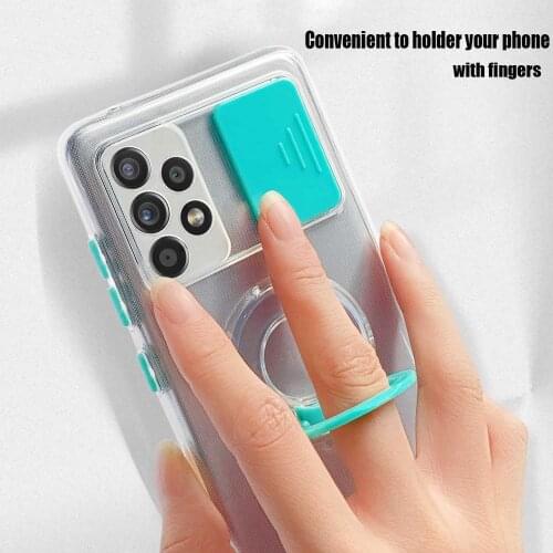 SoCouple Ring grip case for Samsung A52 A12 A32 A72 S21 Plus Ultra Camera Protection Shockproof Bumper Soft Phone Holder Cover