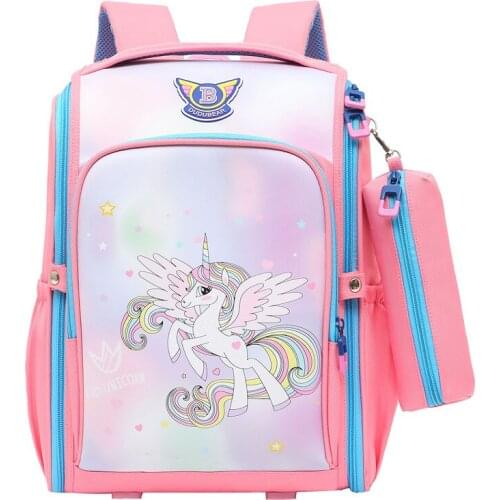 Children schoolbag Orthopedic book bag Primary Backpack Waterproof Kids Boys Girls school backpcak School bags
