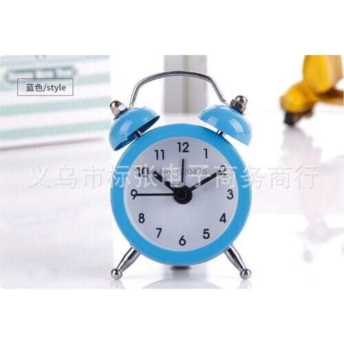 By dhl 200 pcs practical 50mm mini Clock Cartoon Alarm Clock creative cartoon alarm clock