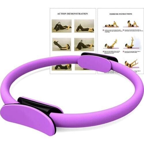 Yoga Pilates Ring Exercise Fitness Equipment Strength Training Body Pilates Fitness Magic Circle for Toning Thighs, Abs and Legs