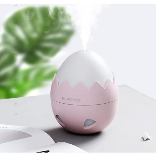 Eggshell Mini Humidifier Diffuser 400ML USB Portable Electrics Air Freshener For Homes Spray Ultrasonic Mist Maker Night Light