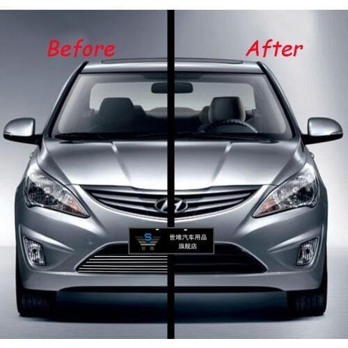 For Hyundai Verna 2010 2011 2012 2013 Racing Front Bottom Grill Grille Cover Trim High Quality New Aluminum Alloy