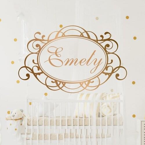 Name, Wall Decal, Personalized Name, Decor Girls Nursery Decal ,Girls Bedroom Decor, Name Decal,Mirror Gold Name .Letters A1-058