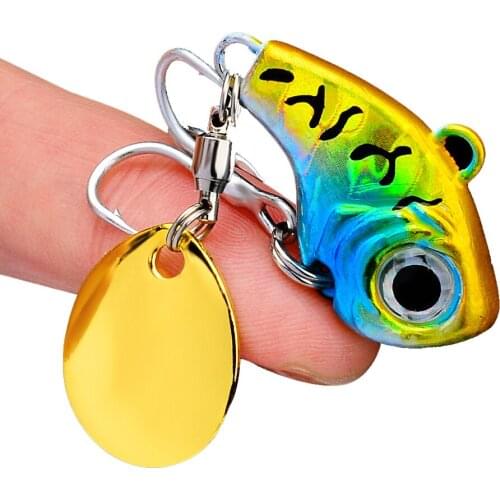 New Metal Rotating Spoon Tail Fishing Lure Sinking Lures Fishing Tackle Crankbait Vibration Spinner
