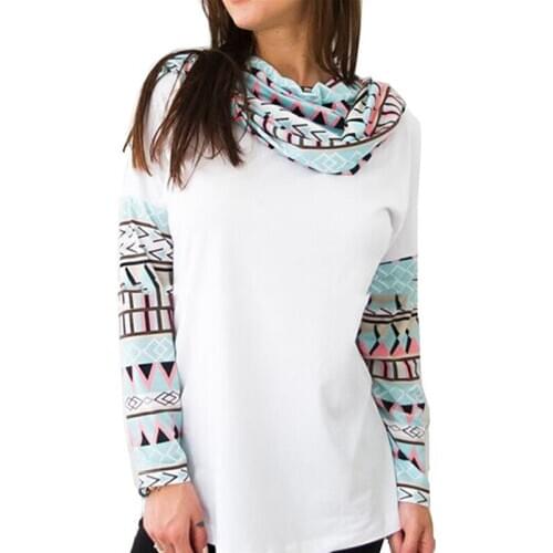 New Spring Autumn Tops Fahsion Printing Hoody Women Hooded Sweatshirt Long Sleeve Heigh Quality Printing Stitching Hoodie