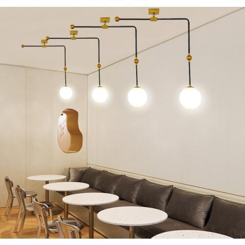 Pendant Lights Geometric Simple Glass Ball Nordic Bedroom Study Mediterranean ZL77