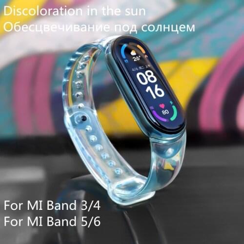 Mi Band 6 5 4 3 Strap Silicone discolor Xiaomi Belt Replacement Watch Band Bracelet Pulseira Smart Sports Fitness Wrist