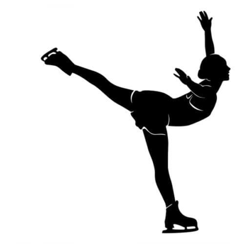 30x28cm Modern Figure Skating Winter Sports Car Stickers Ice Dance Constitution Design Car Stickers And Decals CL263