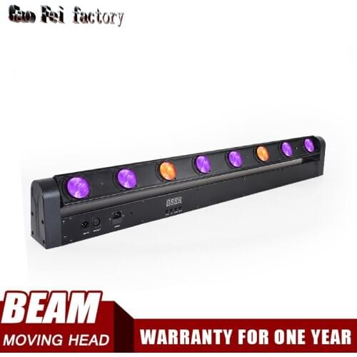 LED DMX Light RGBW Moving Head Lyre Beam By Dmx512 Control Sound Activated Mobile 8X12W For Dj Disco Party Club Stage Show