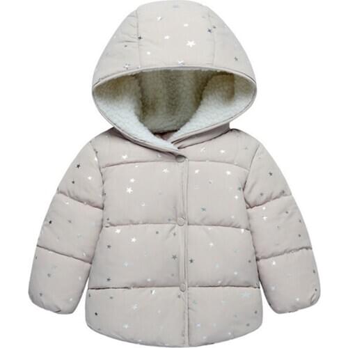 Warm baby coat parkas solid hooded cotton coat jacket for 9-36month baby newborn infant Winter coat clothing