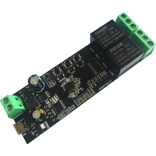 Tuya 2CH USB DC5V/7-32V WiFi Switch Wireless Relay Module Timing Function Remote Switch for Android/IOS APP Remote Control