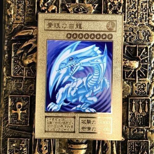 Yu Gi Oh Blue-Eyes Shining Dragon Metal DIY Toys Hobbies Hobby Collectibles Game Collection Anime Cards