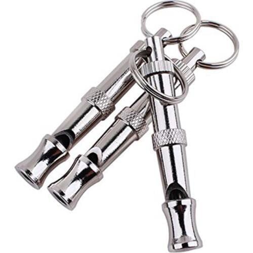 1 Pcs Puppy Whistle Two-tone Ultrasonic Flute Stop Barking Ultrasonic Sound Repeller Pet Dog Training Keychain