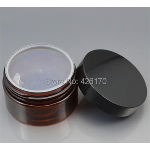 100g Cosmetic Jar Mask Bottle Plastic Serum PET Jar Brown Lightproof Cream Container 50pcs Factory Wholesale Free Shipping