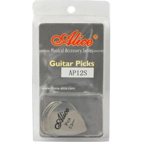 12pcs Clamshell Pack Stainless Steel Metal Guitar Picks Pick Plectrum Plectra