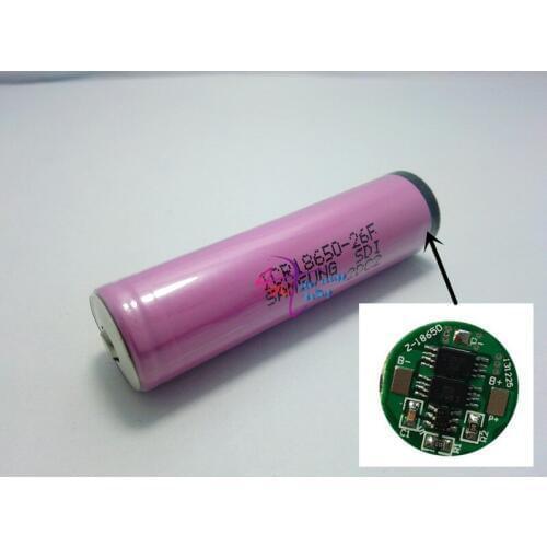 2PCS Protected 2016 New ICR18650-26Fm 2600mAh Li-ion 3.7v 18650 Rechargeable Battery With PCB Flashlight batteries