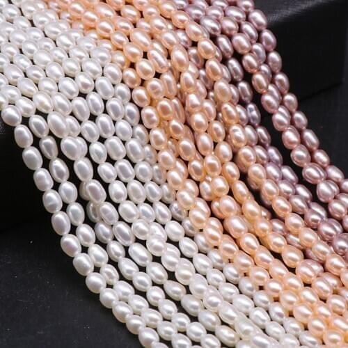 4-5mm Natural Freshwater Cultured Pearl Loose Beads Rice Shape Natural Pearls For Jewelry Making Diy Bracelets Necklaces 15