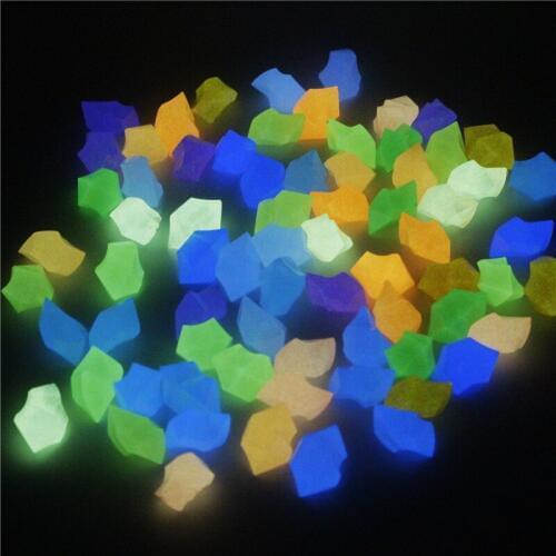 50Pcs Glow in the Dark Garden Pebbles Glow Stones Rocks For Walkways Garden Path Patio Lawn Yard Decor Luminous Stones Jardin