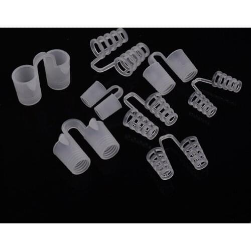 8Pcs Silicone Anti Snoring Nose Vents Clip With 4 Sizes Relieve Snore Stopper Guard Nasal Dilator Easy Sleeping Breath Aid