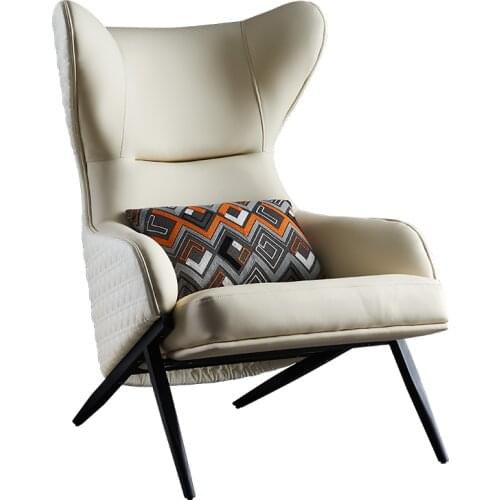 American light luxury solid wood leisure chair living room modern simple balcony single sofa armchair household