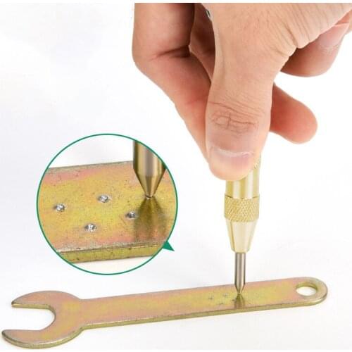 Automatic Center Punch Steel Spring Loaded Marking Starting Holes Hand Tool Kit