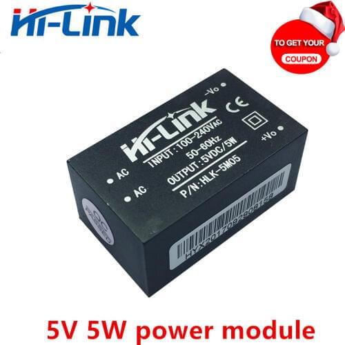 Free shipping 5pcs/lot HLK-5M05 220V 5V 1A AC DC isolated smart power module supply home automation