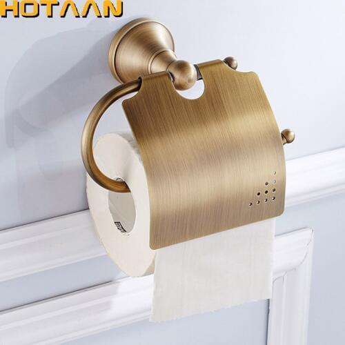 Free Shipping,Antique Brass Finish Solid Brass toilet paper holder bathroom accessoreis toilet paper holder YT-13592