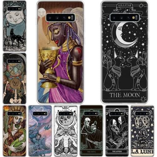 Witches moon Tarot Mystery totem) Phone Case For Samsung Galaxy A71 A70 A51 A50 A41 A40 A30 A21 A10 A01 A90 A20S A20E A10S M30S