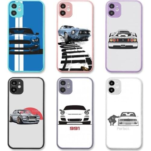 Tokyo Drift Sport Car Retro cool Phone Case Color Matte Transparent for iPhone 7 8 11 12 s mini pro X XS XR MAX Plus funda