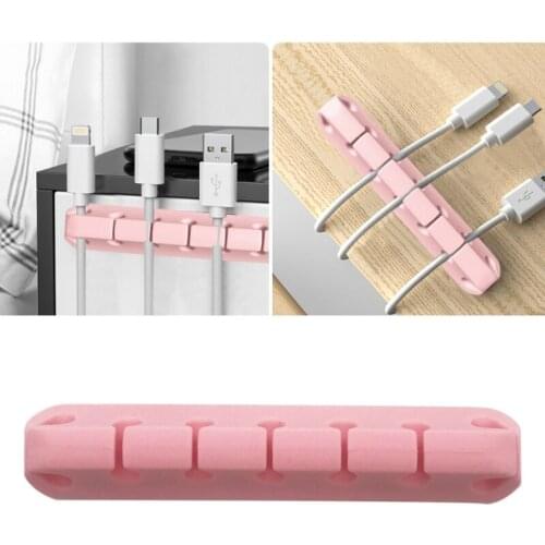 Cable Holder Clips Cable Management Cord Organizer Clips Silicone Self Adhesive for Desktop USB Charging Cable Power Cor