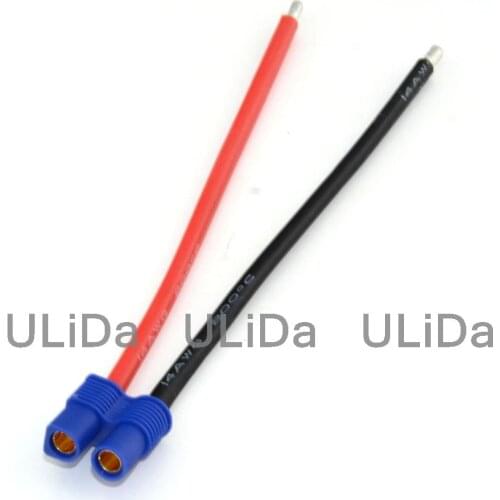 EC3 Female Plug 14AWG 10cm With Wire Silicone Cable for RC Lipo Battery Drone