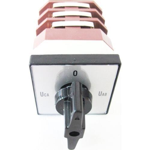 1PCS Rotary Combination Switch 500V 16A 4 Positions(0-UAB-UBC-UCA) 12 Terminal